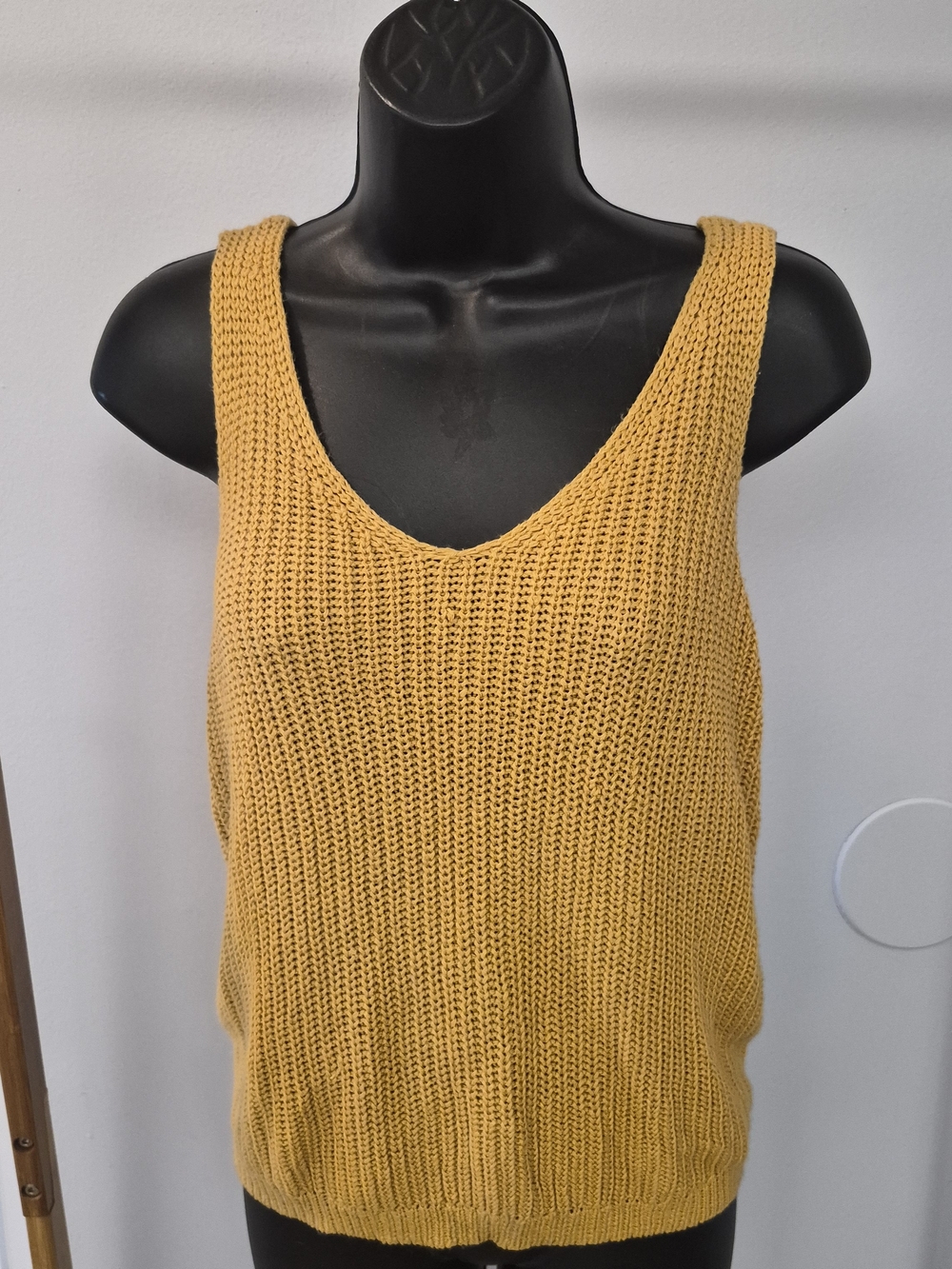 Boho Mustard Knit Tank By Pink Rose